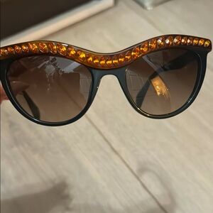Prada black sunglasses with jewels